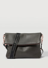 Slate Fold Over Satchel