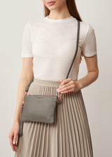 Grey Nappa Essentials Crossbody