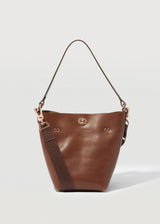 Cognac Mini Ivy Bucket Bag