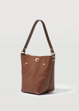 Cognac Mini Ivy Bucket Bag