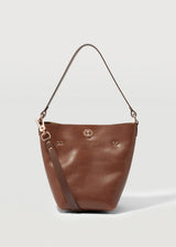 Cognac Mini Ivy Bucket Bag