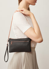 Black Nappa London Clutch