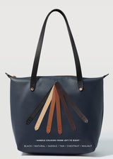 Navy Nappa Mini Bespoke Zip Tote