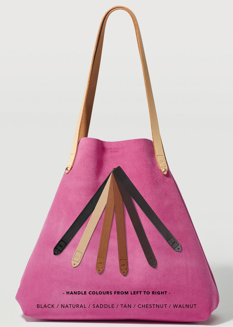 Fuchsia Suede Bespoke tote