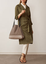 Taupe Two Tone Bespoke Tote