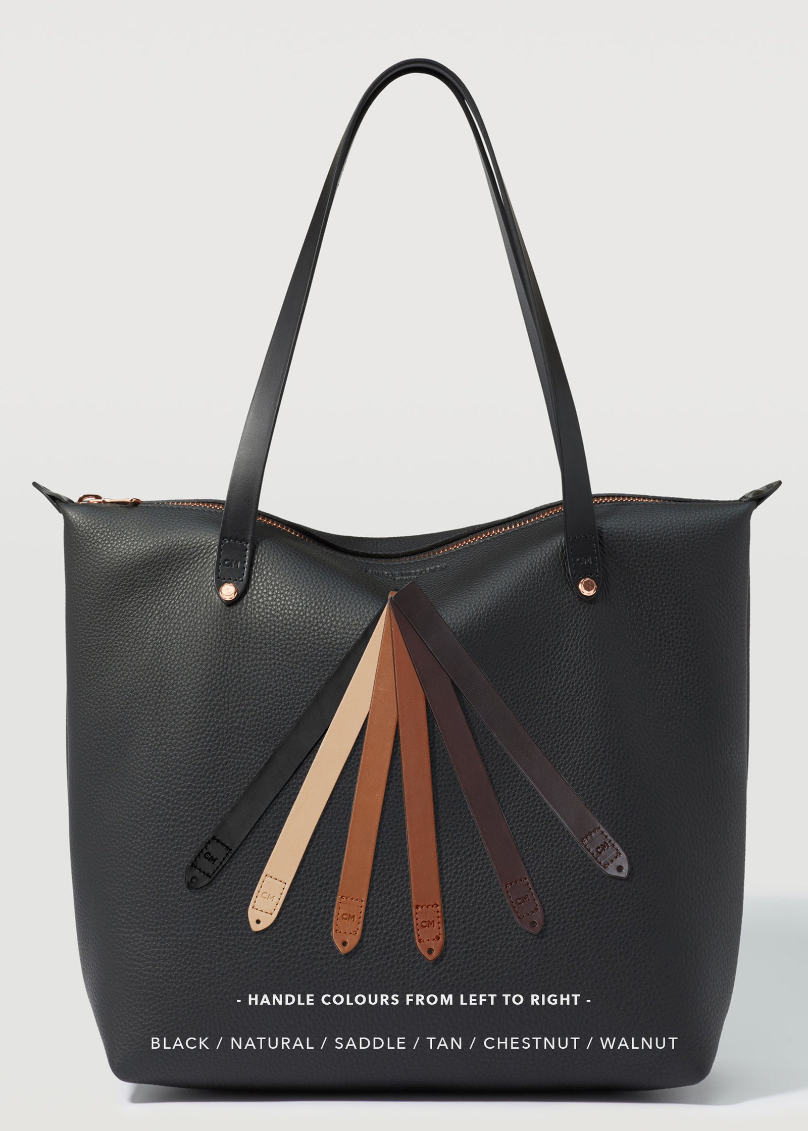 Obsidian Bespoke Zip Tote – Charlie Middleton
