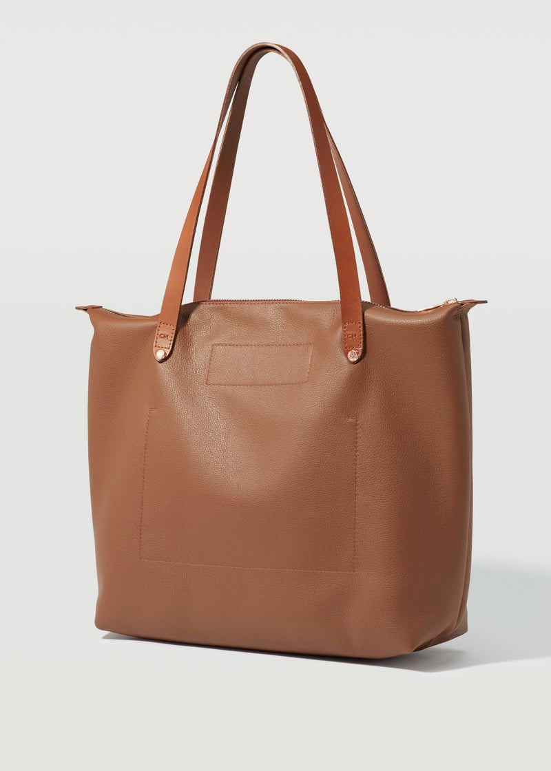 Tan Nappa Bespoke Zip Tote