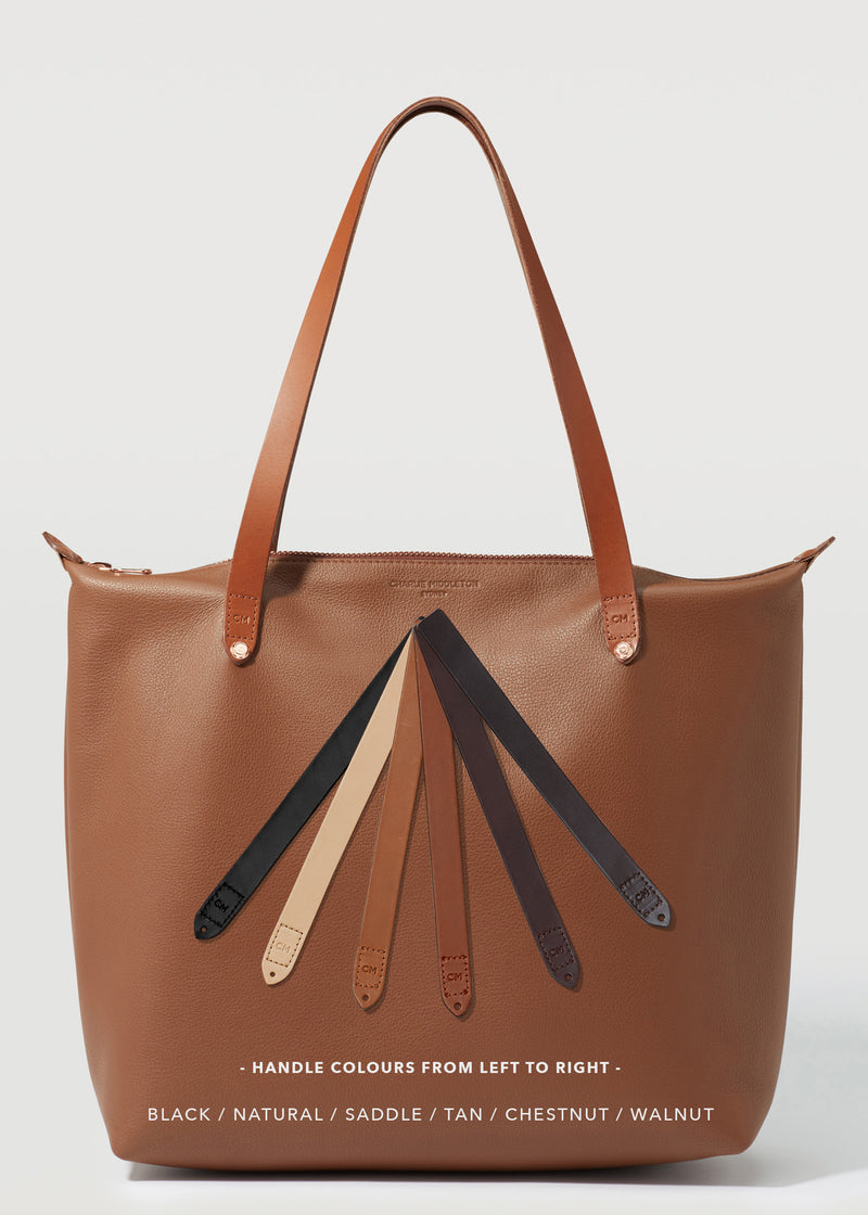 Tan Nappa Bespoke Zip Tote