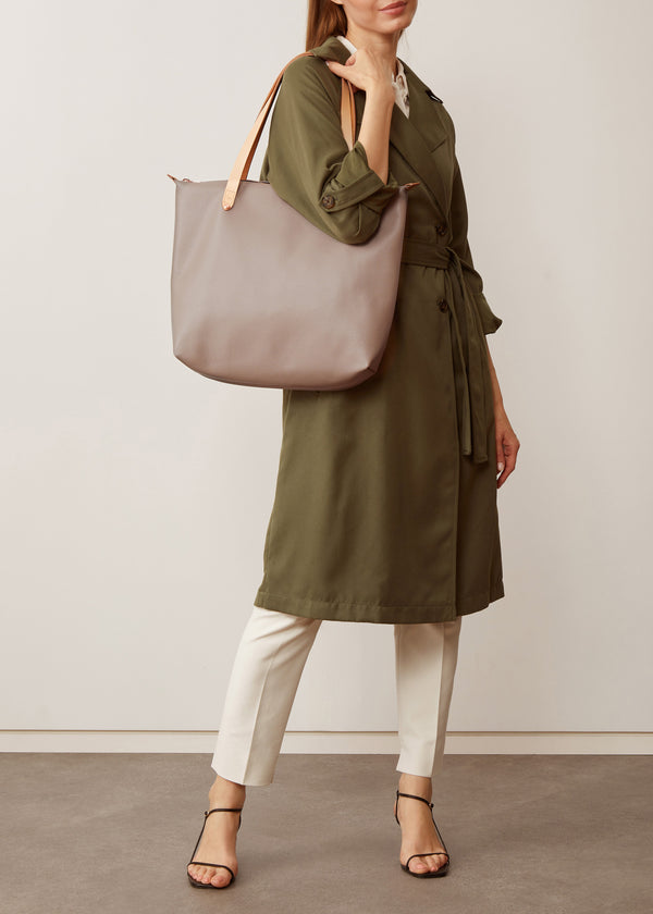 Taupe Bespoke Zip Tote