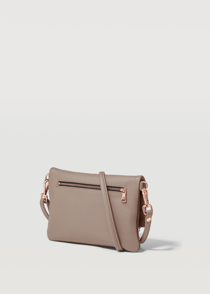 Taupe Two Tone Mini Weekend Crossbody