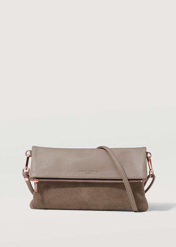 Taupe Two Tone Weekend Crossbody