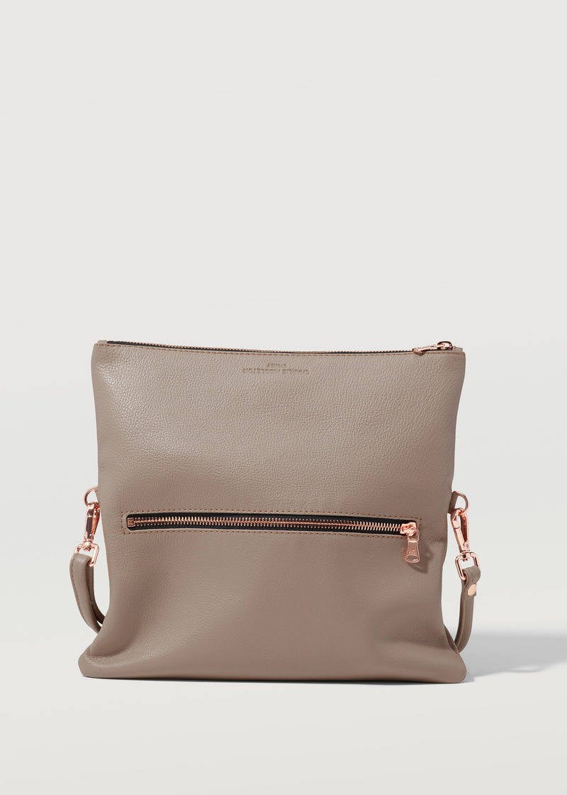 Taupe Two Tone Weekend Crossbody