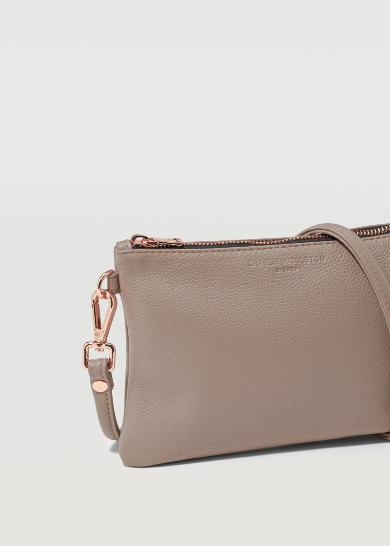 Taupe Essentials Crossbody