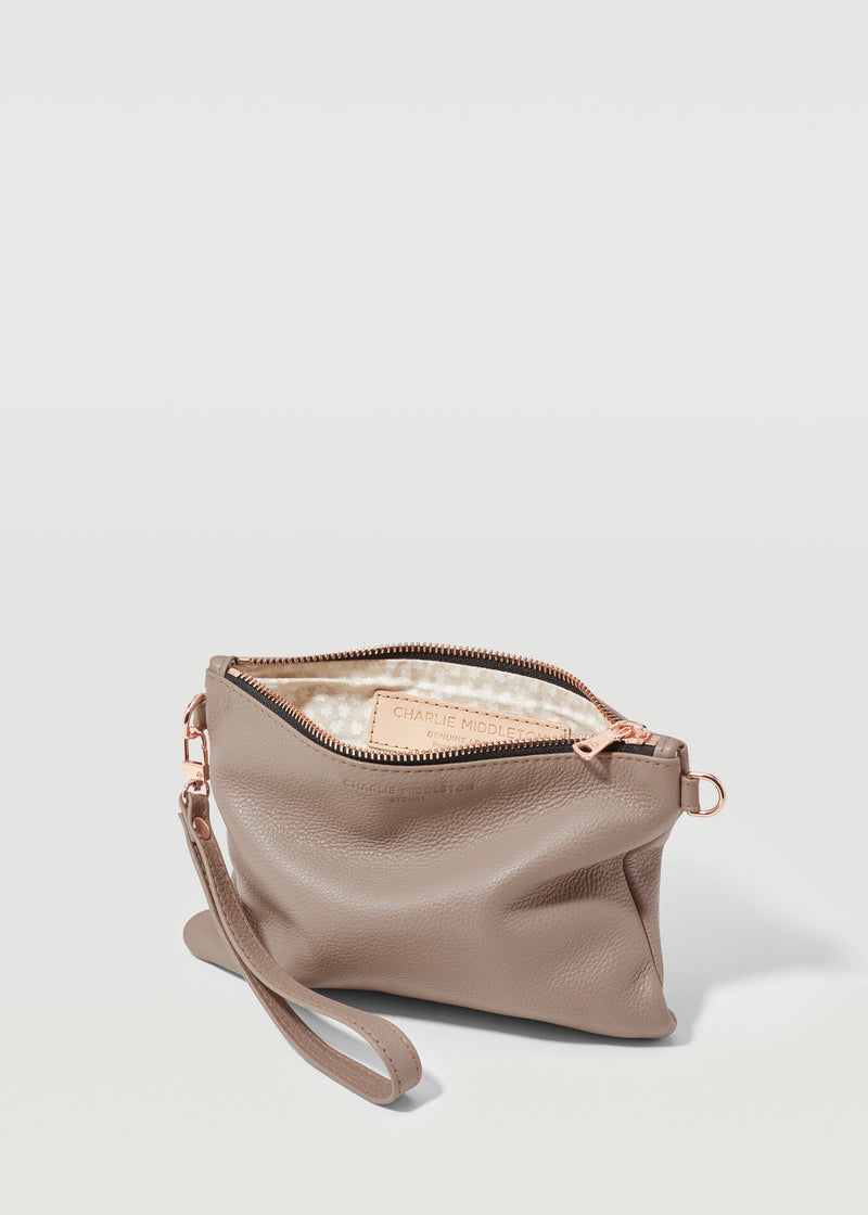 Taupe Essentials Crossbody