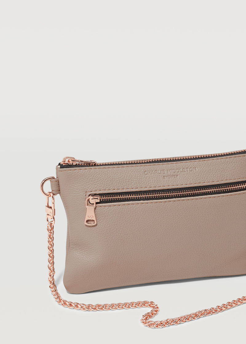 Taupe London Clutch