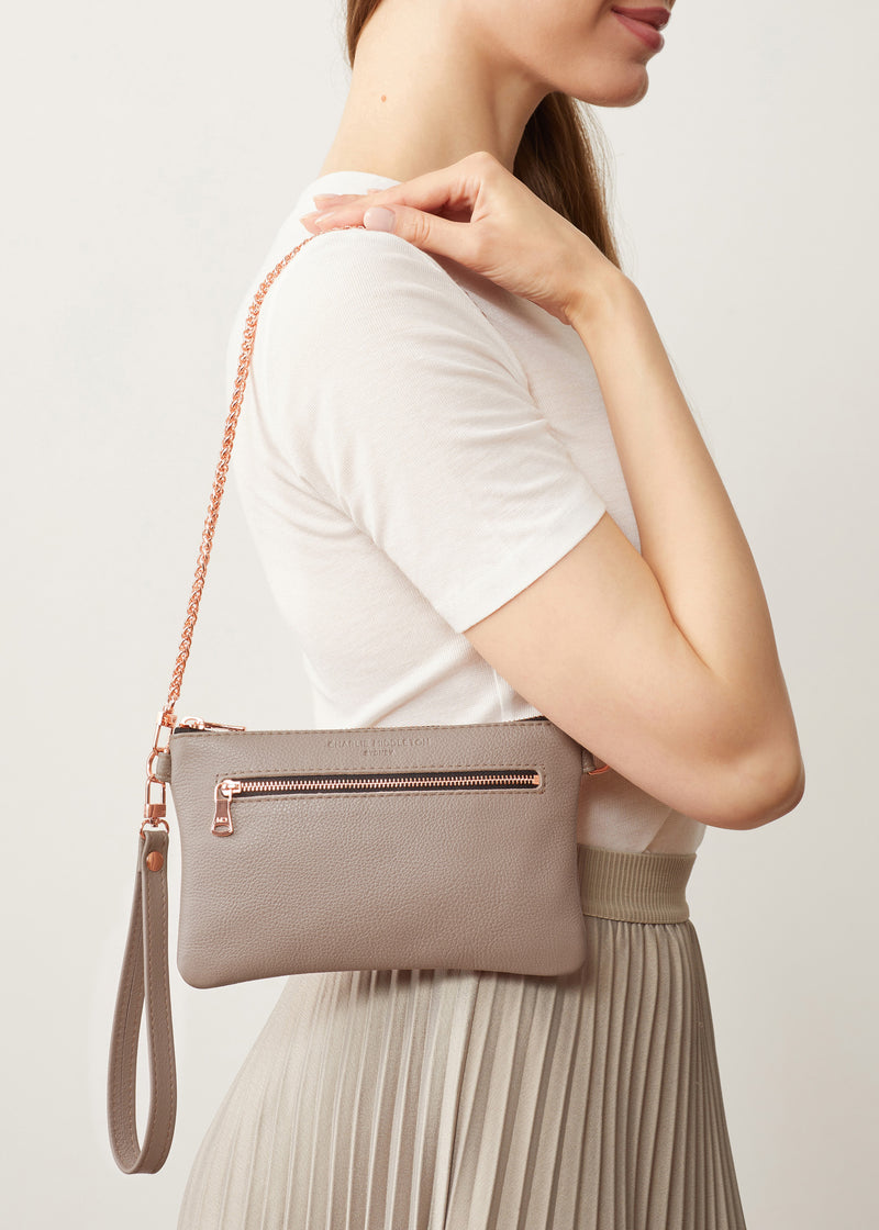 Taupe London Clutch