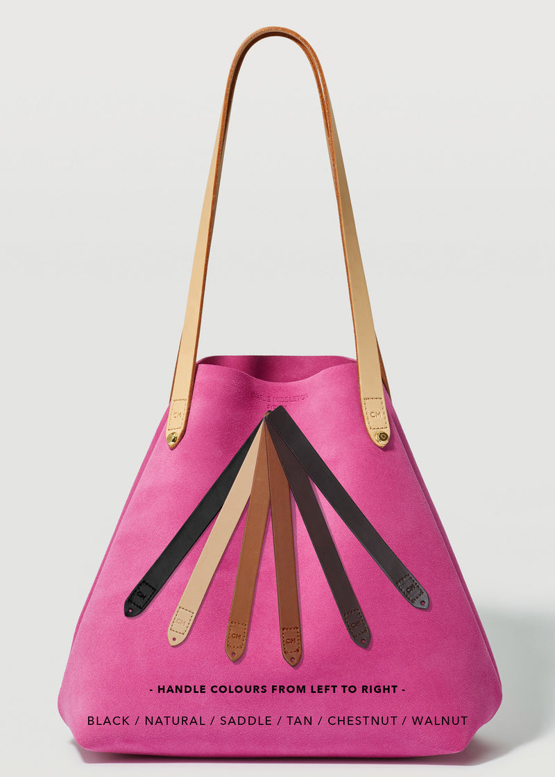 Fuchsia Suede Mini Bespoke Tote