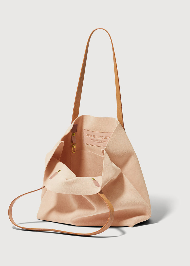 Nude Suede Mini Bespoke Tote