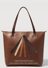 Cognac Bespoke Zip Tote