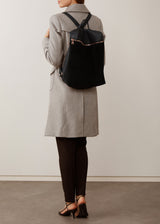 Black Two Tone Large Backpack