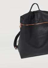 Black Nappa Large Backpack