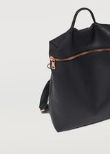 Black Nappa Medium Backpack