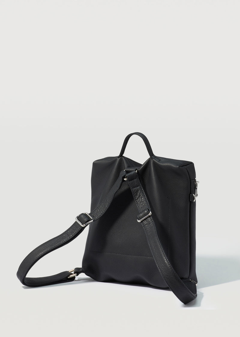 Black Nappa Mini Backpack