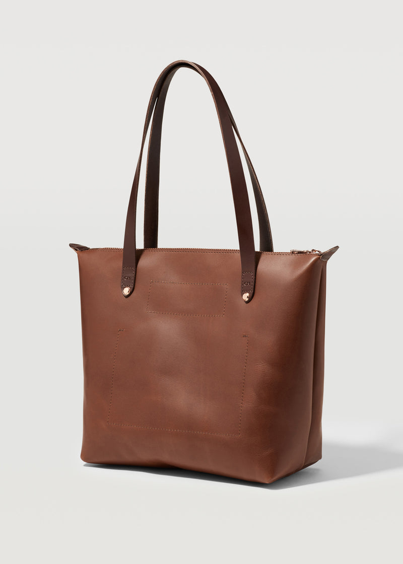 Faux Leather Leather Tote What's A Tote Cognac Mini Bespoke