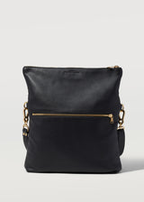 Black Two Tone Fold Over Satchel