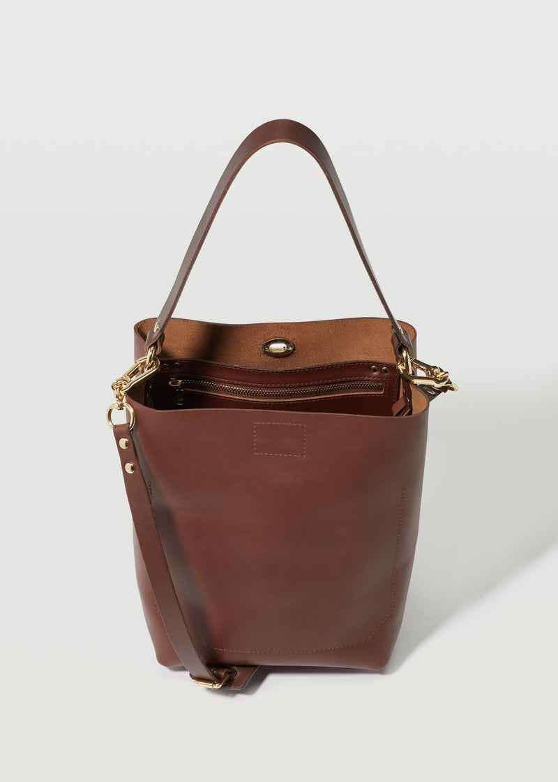 Cognac Ivy Bucket Bag